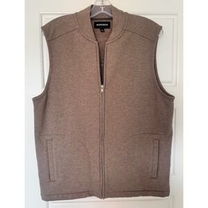 Bonobos Men's Brown Zip-Front Vest with pockets